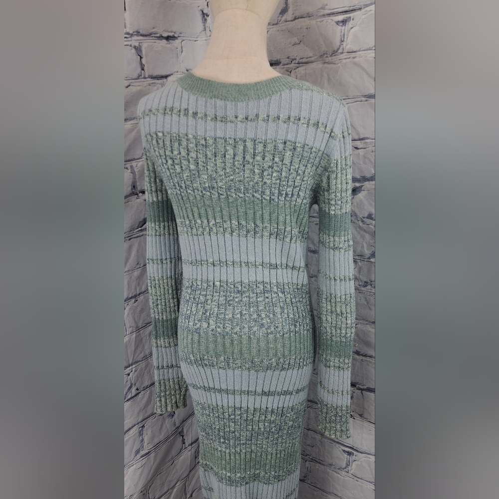 Free People Women's Sweater Cozy Up Cardigan Sweater Dress Ribbed Midi sz Small - Picture 12 of 16